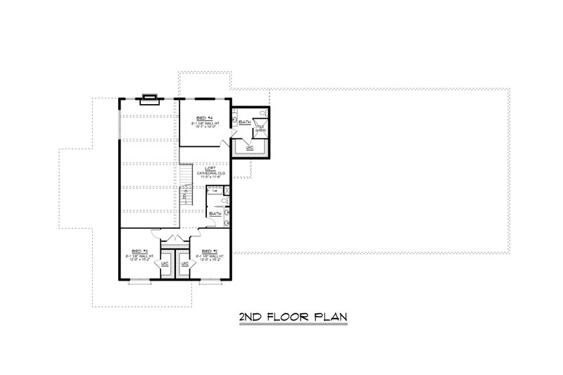 Home Plan - Floor Plan - Upper Floor for Country House Plan #1064-270 - 4 bed, 3.5 bath