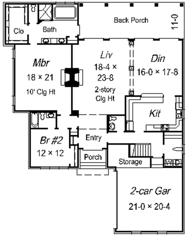 European Floor Plan - Main Floor Plan #329-286