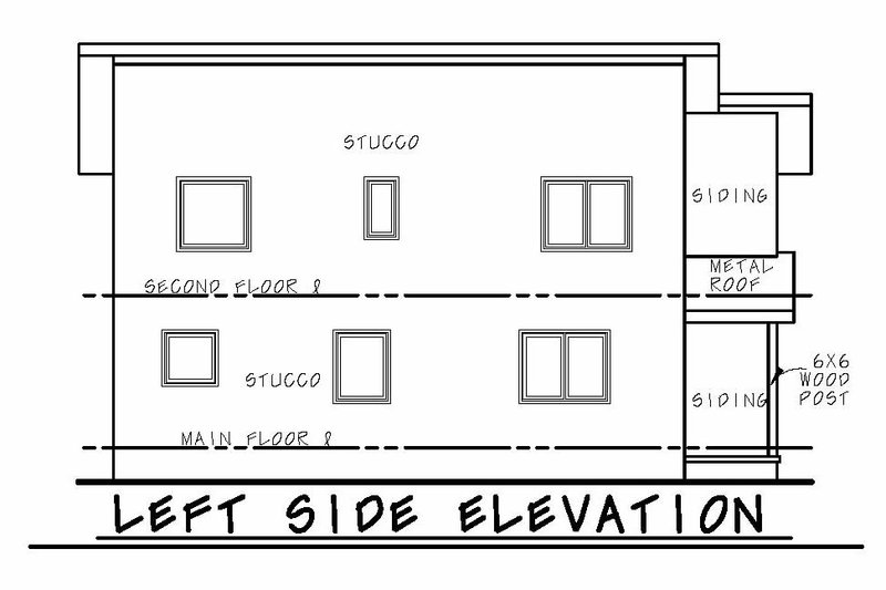 Home Plan - Exterior - Front Elevation 5 for Contemporary House Plan #20-2320 - 3 bed, 2.5 bath