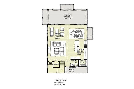 Floor Plan - Upper Floor for Beach House Plan #901-118 - 4 bed, 2.5 bath