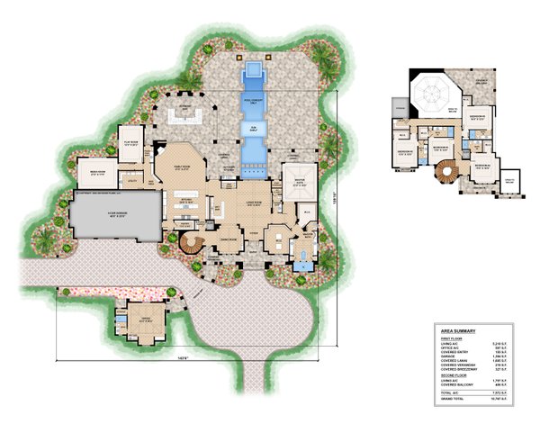 Home Plan - Mediterranean Floor Plan - Main Floor Plan #1083-19