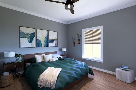 Interior - Bedroom 1 for Farmhouse House Plan #44-273 - 3 bed, 2 bath