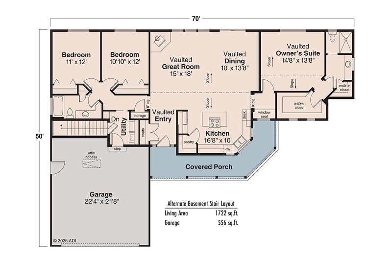 House Plan Design - Floor Plan - Other Floor for Traditional House Plan #124-495 - 3 bed, 2 bath