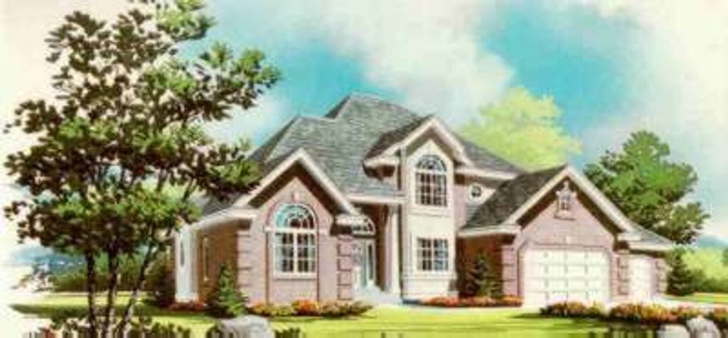 Exterior - Front Elevation 2 for European House Plan #308-186 - 4 bed, 3.5 bath