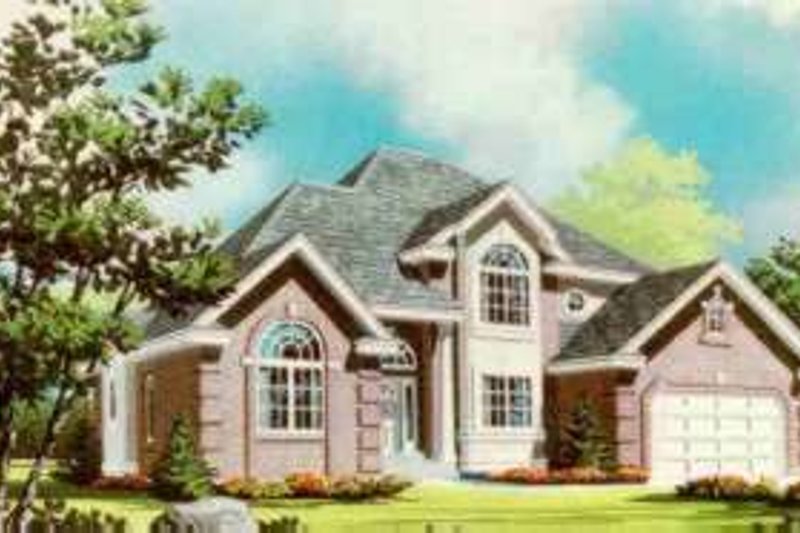 Exterior - Front Elevation 2 for European House Plan #308-186 - 4 bed, 3.5 bath