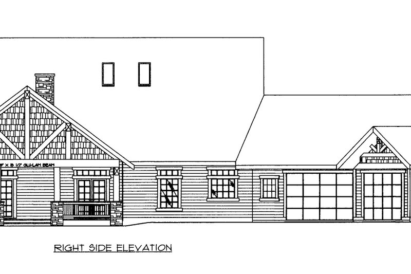 Dream House Plan - Exterior - Other Elevation 3 for Bungalow House Plan #117-581 - 4 bed, 4.5 bath
