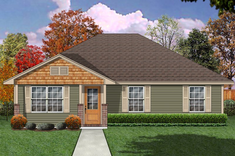 Dream House Plan - Craftsman Exterior - Front Elevation Plan #84-582