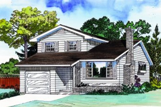 Exterior - Front Elevation for Traditional House Plan #47-628 - 3 bed, 2.5 bath