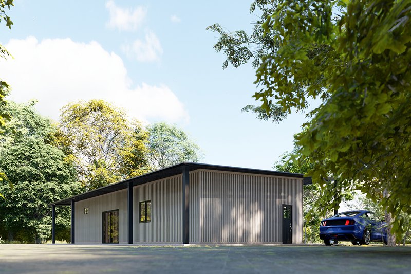 Dream House Plan - Exterior - Other Elevation 5 for Barndominium House Plan #1107-13 - 1 bed, 1.5 bath