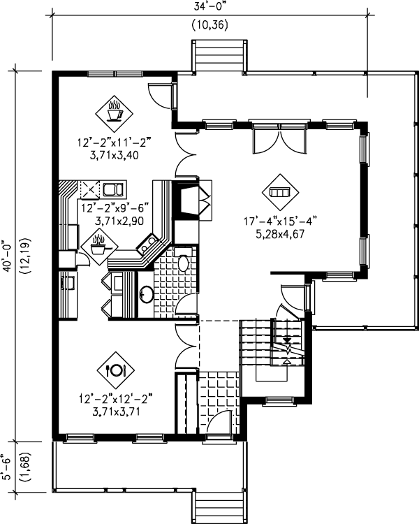 House Design - Traditional Floor Plan - Main Floor Plan #25-237