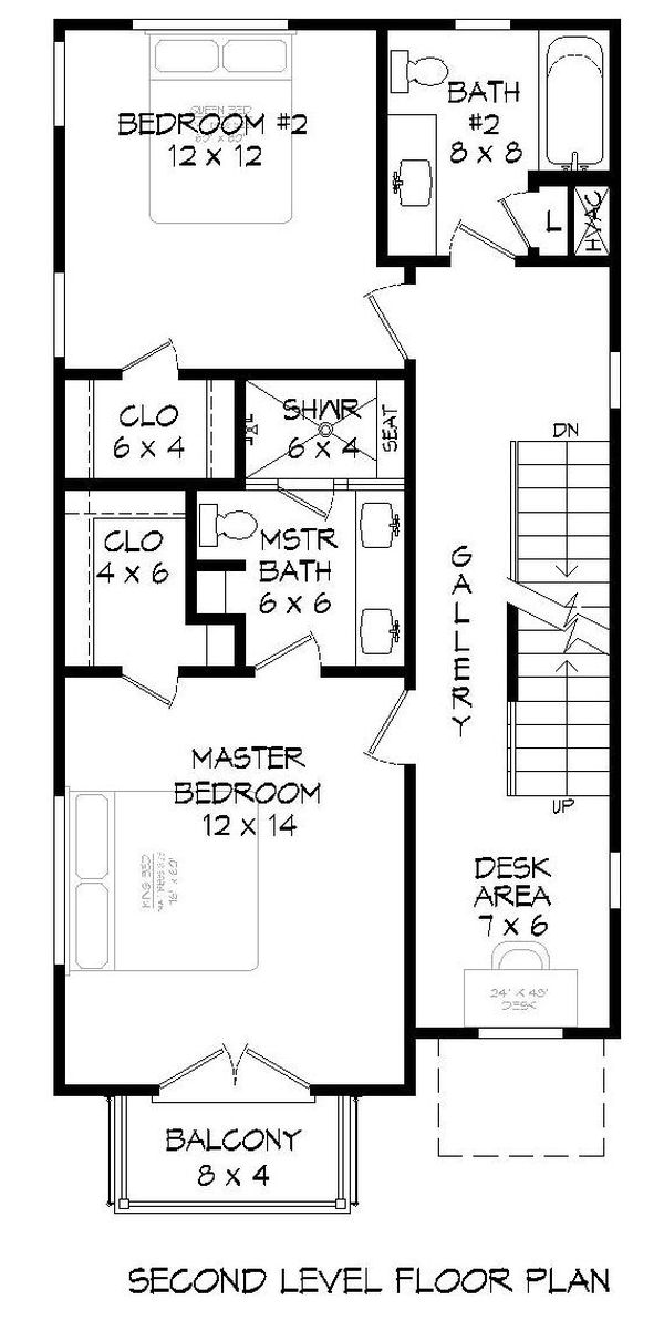 House Plan Design - Contemporary Floor Plan - Upper Floor Plan #932-243