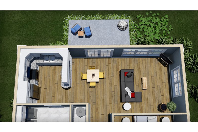 Home Plan - Floor Plan - Other Floor 2 for European House Plan #44-132 - 2 bed, 2 bath