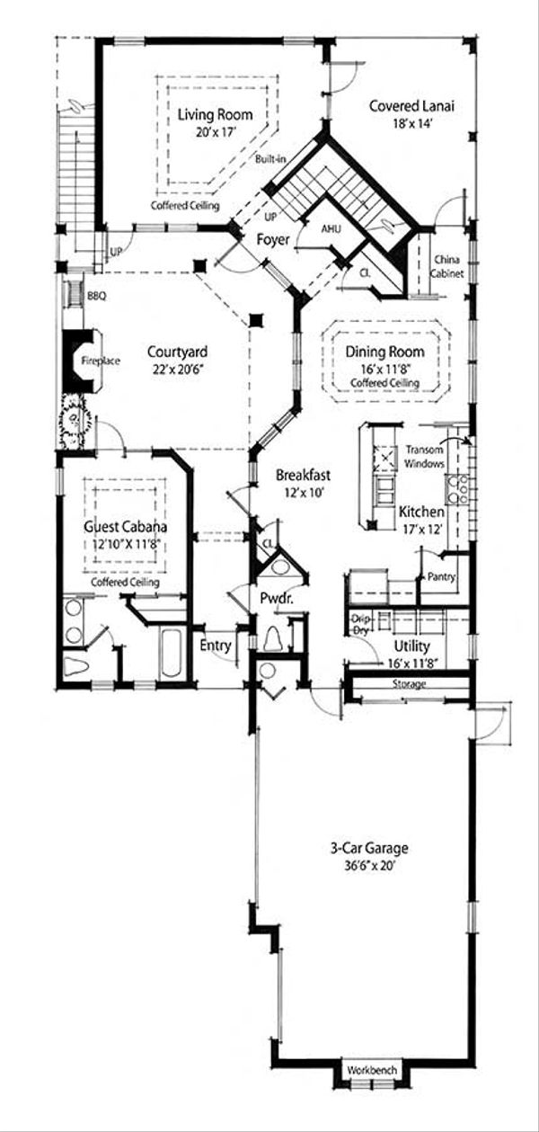 Country Floor Plan - Main Floor Plan #938-15