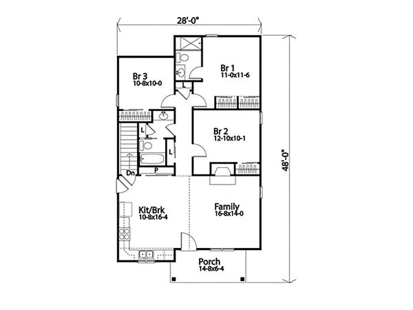 House Plan Design - Ranch Floor Plan - Main Floor Plan #22-615