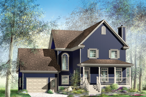 Country Exterior - Front Elevation Plan #25-4468