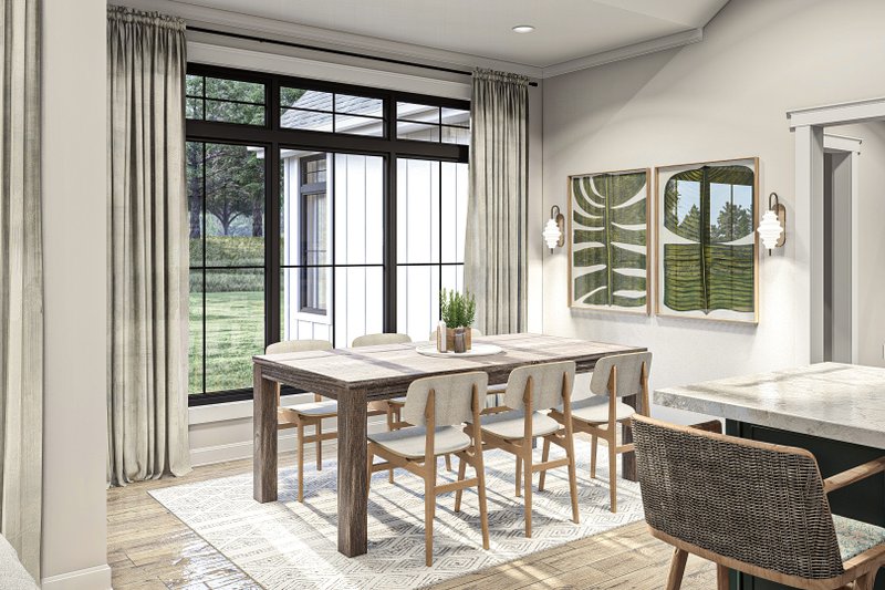 House Blueprint - Interior - Dining Room for Farmhouse House Plan #455-664 - 4 bed, 2.5 bath