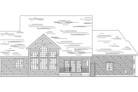 Exterior - Rear Elevation for Country House Plan #5-181 - 6 bed, 4 bath