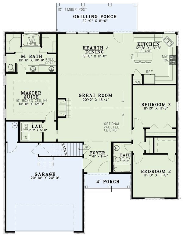 House Plan Design - European Floor Plan - Main Floor Plan #17-2483