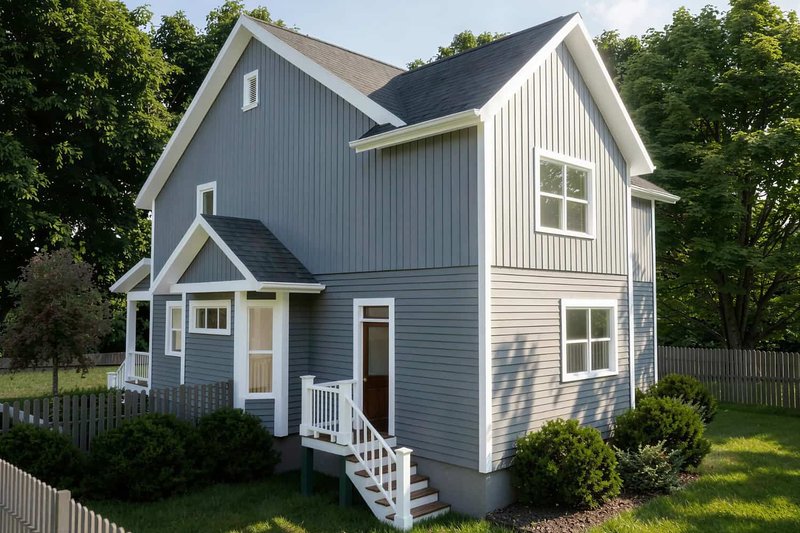 Architectural House Design - Exterior - Other Elevation for Farmhouse House Plan #79-242 - 3 bed, 2 bath