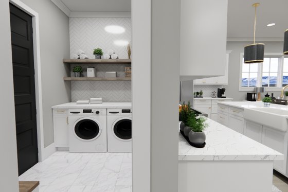 Interior - Laundry for Farmhouse House Plan #51-1262 - 3 bed, 3.5 bath