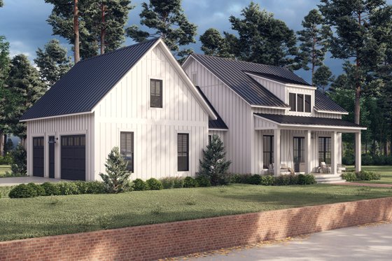 Exterior - Front Elevation 3 for Farmhouse House Plan #430-256 - 2 bed, 2 bath