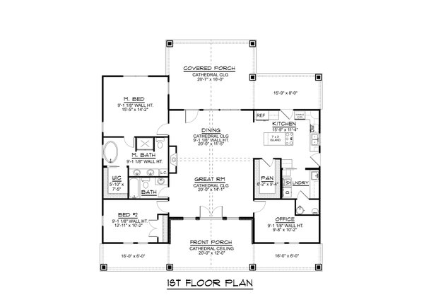 Country Floor Plan - Main Floor Plan #1064-268