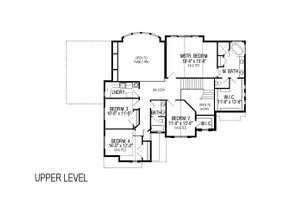 Floor Plan - Upper Floor for European House Plan #920-115 - 4 bed, 2.5 bath
