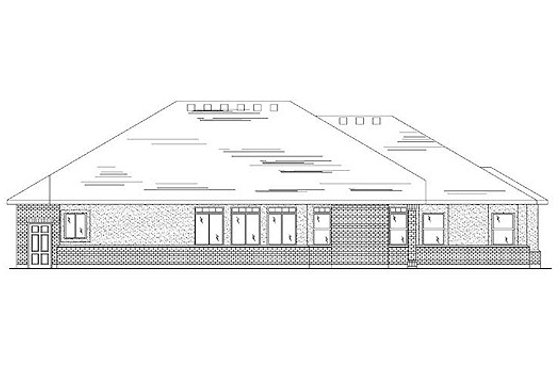 Exterior - Rear Elevation for Traditional House Plan #5-274 - 2 bed, 2.5 bath