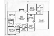 Traditional Style House Plan - 3 Beds 2 Baths 1450 Sq/Ft Plan #412-119 
