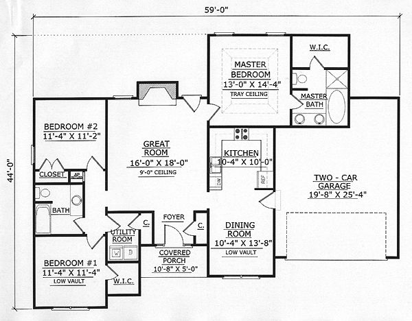 Traditional Floor Plan - Main Floor Plan #412-119