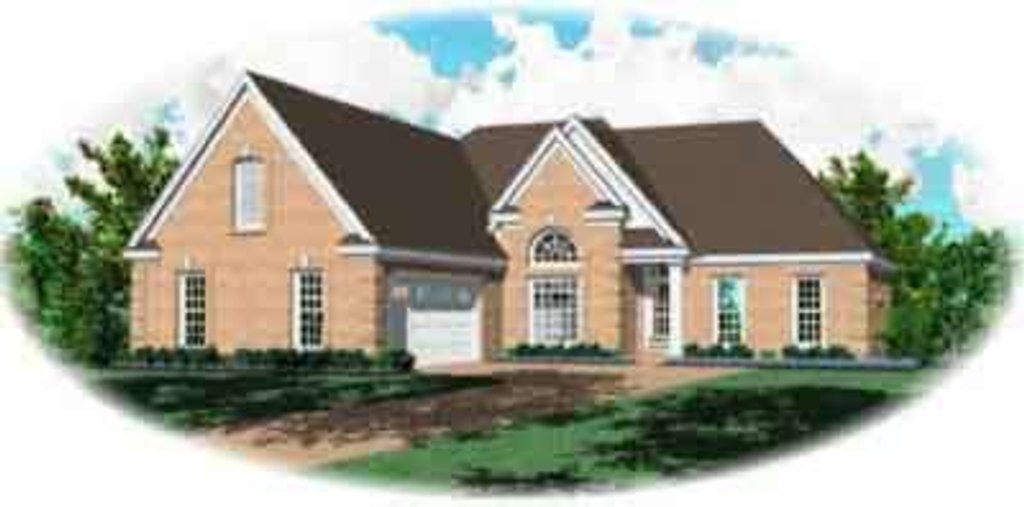 Exterior - Front Elevation 2 for Colonial House Plan #81-519 - 3 bed, 2 bath
