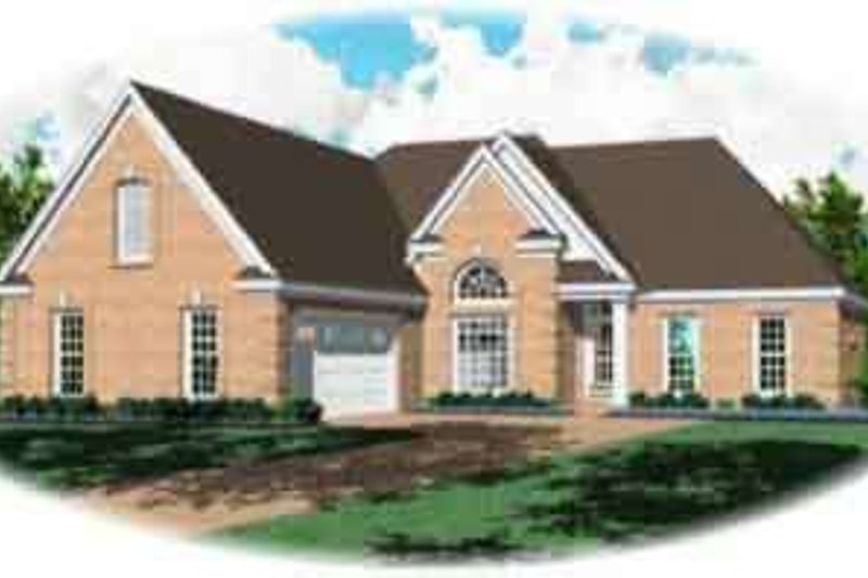 Exterior - Front Elevation 2 for Colonial House Plan #81-519 - 3 bed, 2 bath