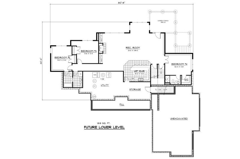 Craftsman Style House Plan - 4 Beds 3.5 Baths 4258 Sq/Ft Plan #51-328 ...