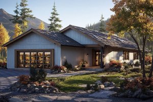 Ranch Exterior - Front Elevation Plan #124-724