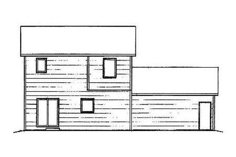 Dream House Plan - Exterior - Rear Elevation for Traditional House Plan #58-192 - 3 bed, 2.5 bath