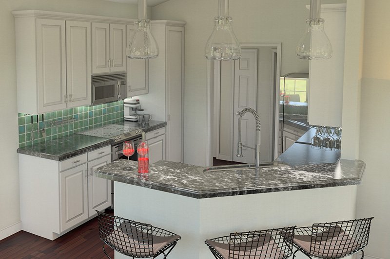 Home Plan - Exterior - Other Elevation 3 for Ranch House Plan #57-612 - 3 bed, 2 bath