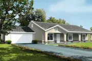 Mediterranean Style House Plan - 3 Beds 2 Baths 1977 Sq/Ft Plan #1-1393 