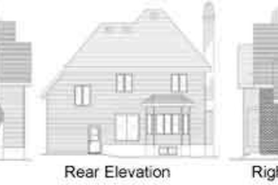 Exterior - Rear Elevation for European House Plan #138-176 - 3 bed, 1.5 bath