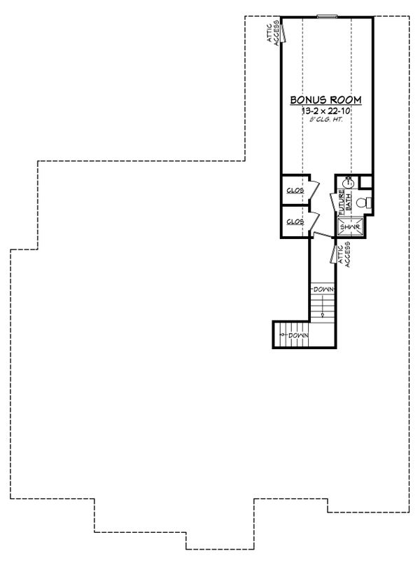 House Blueprint - Craftsman Floor Plan - Upper Floor Plan #430-141