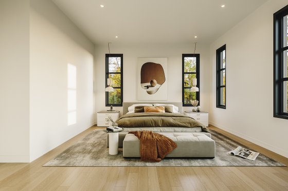 Interior - Master Bedroom for Modern House Plan #23-2762 - 4 bed, 2 bath
