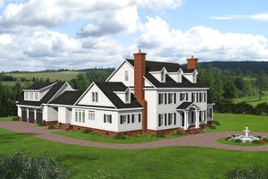 Exterior - Front Elevation 3 for Traditional House Plan #932-449 - 6 bed, 5 bath