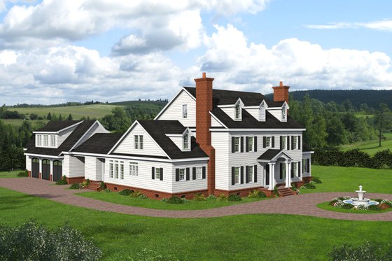 Exterior - Front Elevation 3 for Traditional House Plan #932-449 - 6 bed, 5 bath