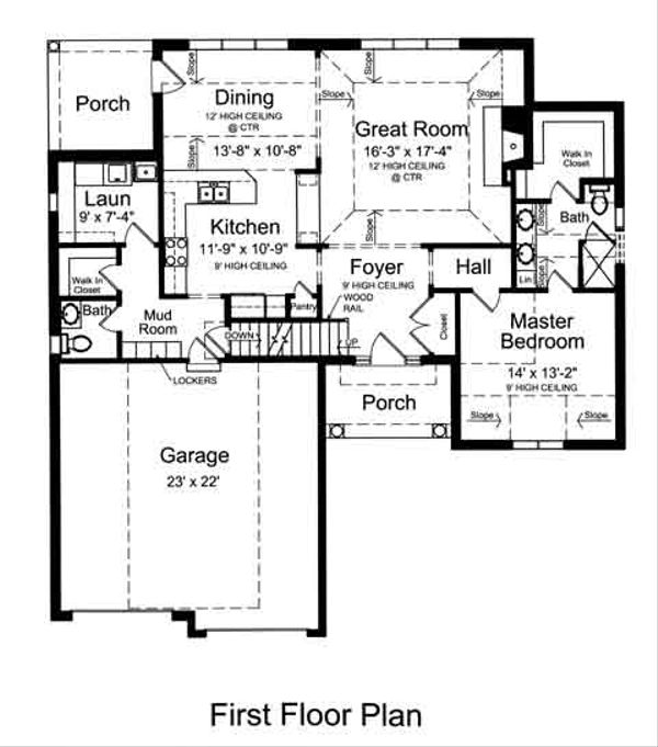 Farmhouse Floor Plan - Main Floor Plan #46-489
