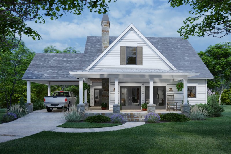 Cottage Style House Plan - 3 Beds 2 Baths 1302 Sq/Ft Plan #120-273