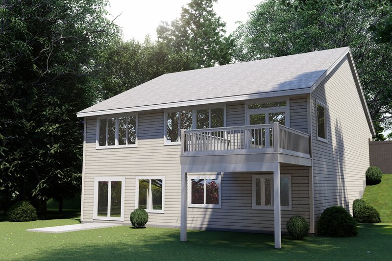 House Blueprint - Exterior - Rear Elevation for Craftsman House Plan #53-571 - 4 bed, 3 bath
