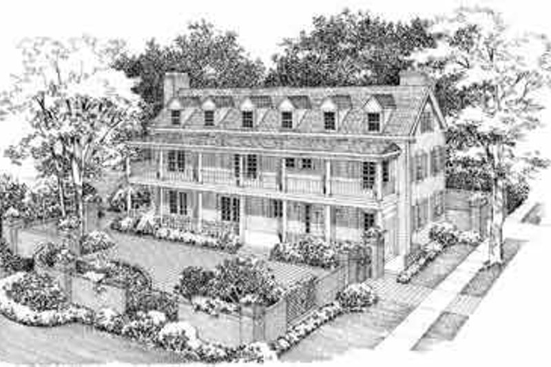 Home Plan - Southern Exterior - Front Elevation Plan #72-357