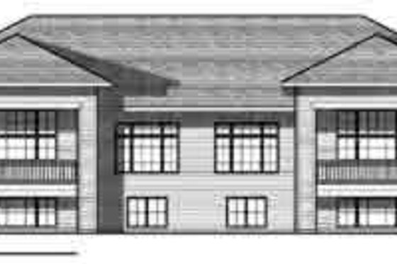 Exterior - Rear Elevation for Traditional House Plan #70-823 - 4 bed, 3.5 bath