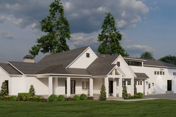 Exterior - Other Elevation for Farmhouse House Plan #923-370 - 4 bed, 2.5 bath