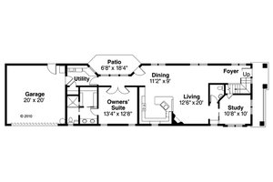 Floor Plan - Main Floor for Contemporary House Plan #124-875 - 3 bed, 2.5 bath
