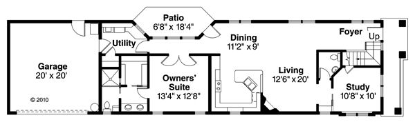 Home Plan - Contemporary Floor Plan - Main Floor Plan #124-875